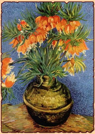 Ван Гог Винсент Виллем - Натюрморт с цветами в бронзовой вазе