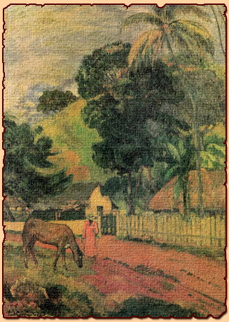 Поль Гоген - Лошадь на дороге